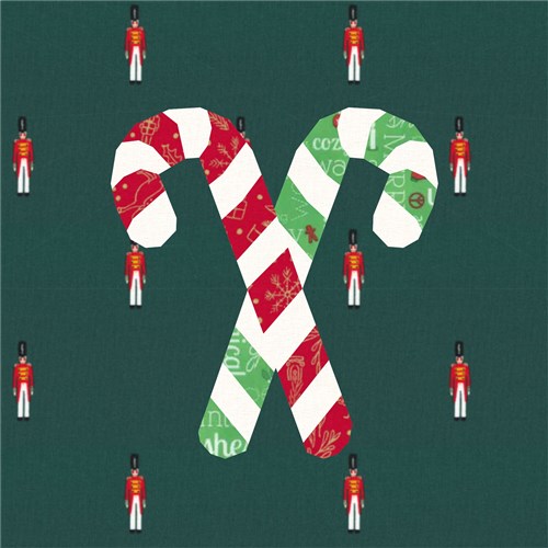 Candy Cane Quilt Block  FPP Pattern