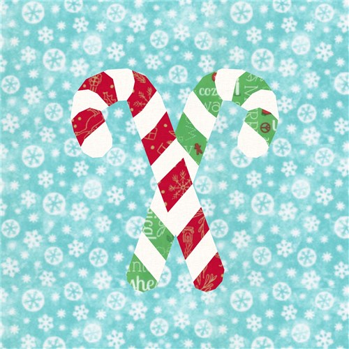 Candy Cane Quilt Block  FPP Pattern