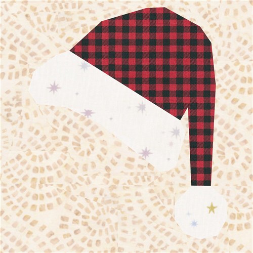 Santa's Hat Quilt Block  FPP Pattern