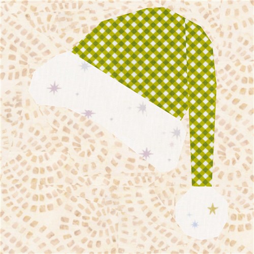 Santa's Hat Quilt Block  FPP Pattern