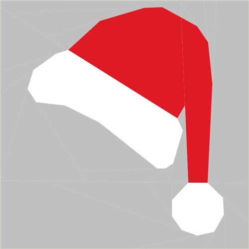 Santa's Hat Quilt Block  FPP Pattern