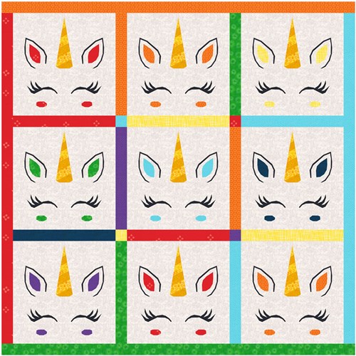 Unicorn Quilt Block  FPP Pattern