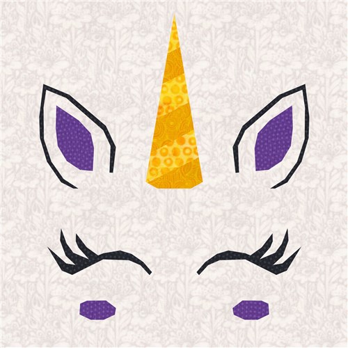 Unicorn Quilt Block  FPP Pattern