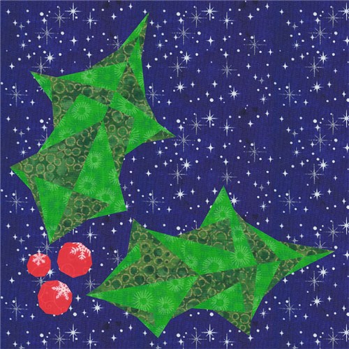 Holly Quilt Block  FPP Pattern