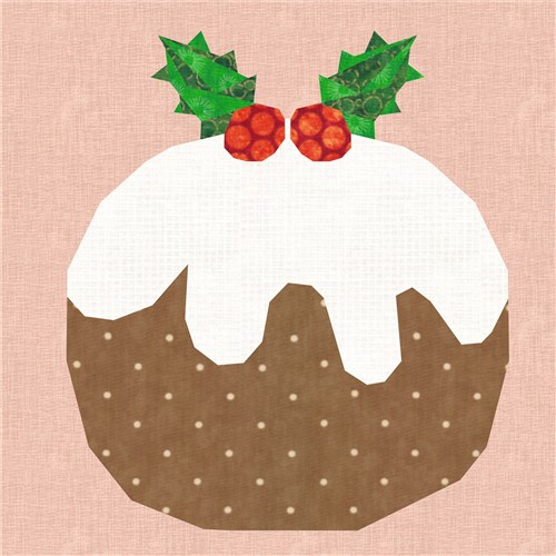 Christmas Pudding Quilt Block  FPP Pattern