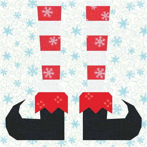 Elf Legs Quilt Block  FPP Pattern