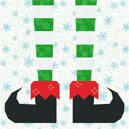Elf Legs Quilt Block  FPP Pattern