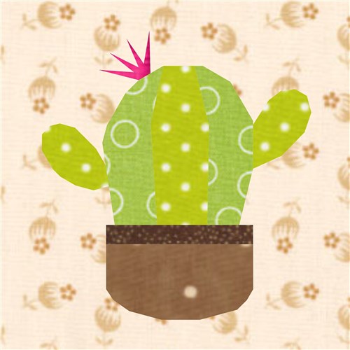 Succulents Quilt Block  FPP Pattern