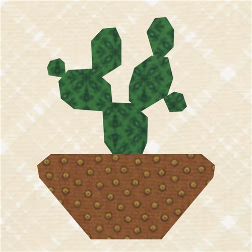 Succulents Quilt Block  FPP Pattern