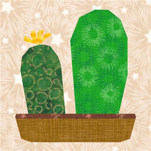 Succulents Quilt Block  FPP Pattern