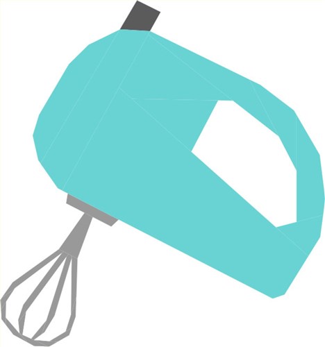 Electric Mixer Quilt Block  FPP Pattern