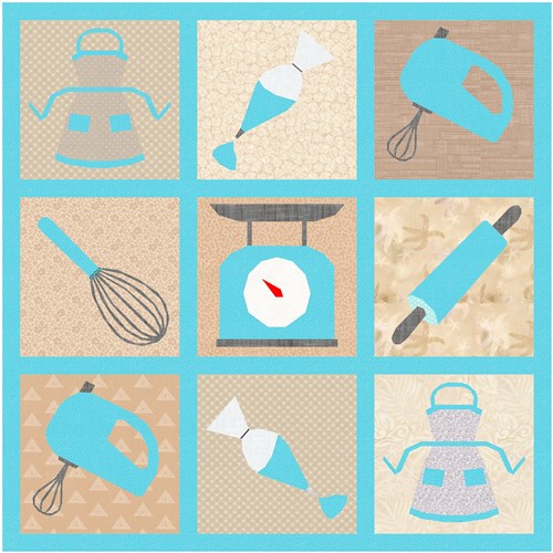 Kitchen Scales Quilt Block  FPP Pattern
