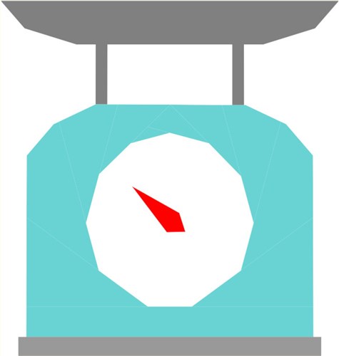 Kitchen Scales Quilt Block  FPP Pattern