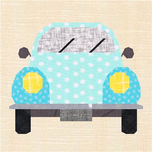 Love Bug Car Quilt Block  FPP Pattern