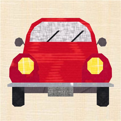 Love Bug Car Quilt Block  FPP Pattern