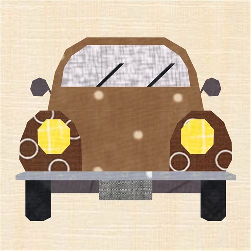 Love Bug Car Quilt Block  FPP Pattern