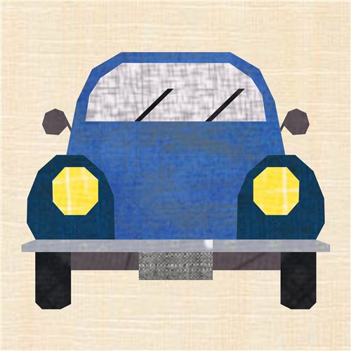 Love Bug Car Quilt Block  FPP Pattern