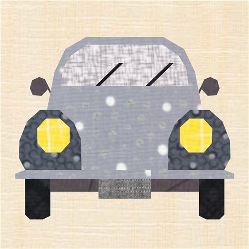 Love Bug Car Quilt Block  FPP Pattern
