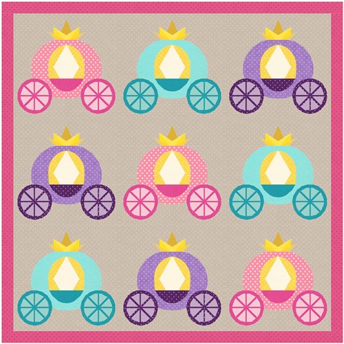 Princess Carriage  Quilt Block  FPP Pattern
