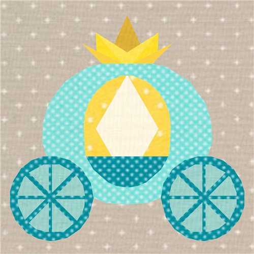 Princess Carriage  Quilt Block  FPP Pattern