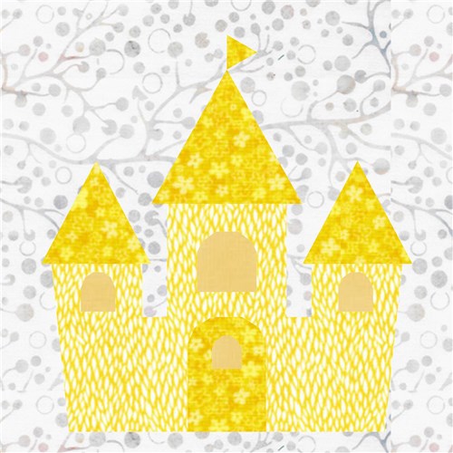 Princess Castle  Quilt Block  FPP Pattern