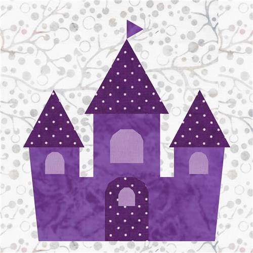 Princess Castle  Quilt Block  FPP Pattern