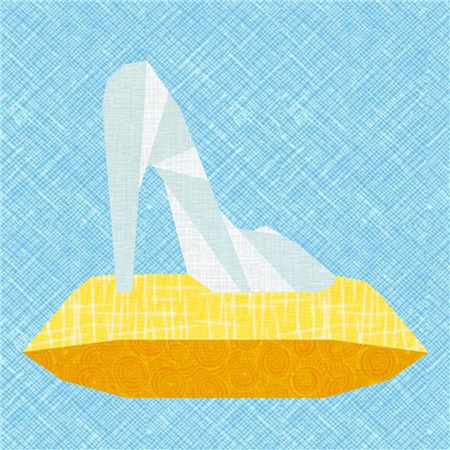 If the Shoe Fits Glass Slipper Princess  Quilt Block  FPP Pattern