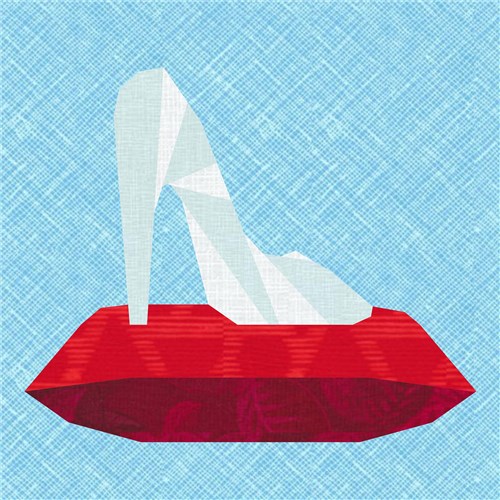 If the Shoe Fits Glass Slipper Princess  Quilt Block  FPP Pattern