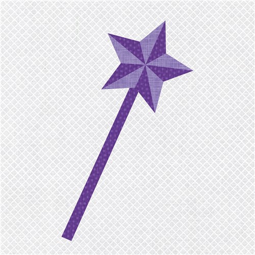 Fairy Wand Princess  Quilt Block  FPP Pattern