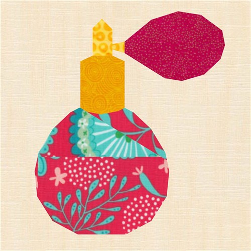 Perfume Atomiser  Quilt Block  FPP Pattern