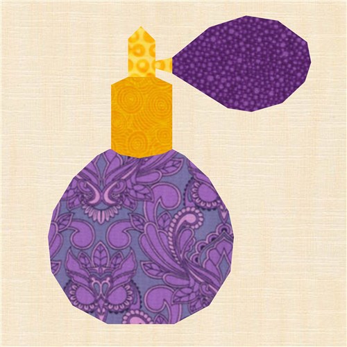 Perfume Atomiser  Quilt Block  FPP Pattern