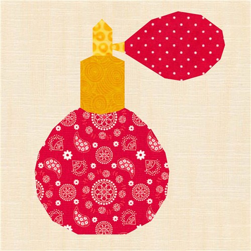 Perfume Atomiser  Quilt Block  FPP Pattern