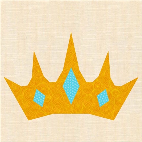 Princess Crown  Quilt Block  FPP Pattern