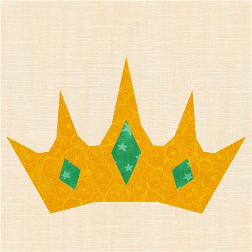 Princess Crown  Quilt Block  FPP Pattern
