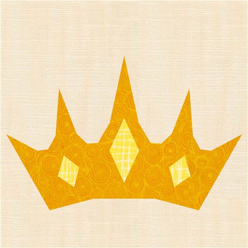 Princess Crown  Quilt Block  FPP Pattern