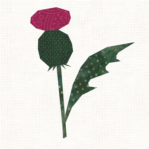O Flower of Scotland Thistle Quilt Block  FPP Pattern