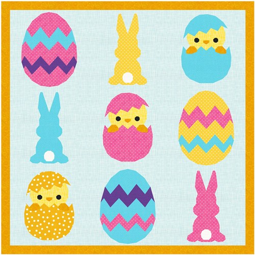 Easter Bunny Rabbit  Quilt Block  FPP Pattern
