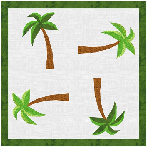 Palm Tree  Quilt Block  FPP Pattern