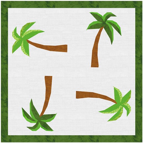 Palm Tree  Quilt Block  FPP Pattern