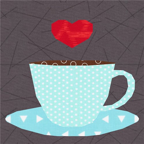 I Love Coffee or Tea? Quilt Block  FPP Pattern