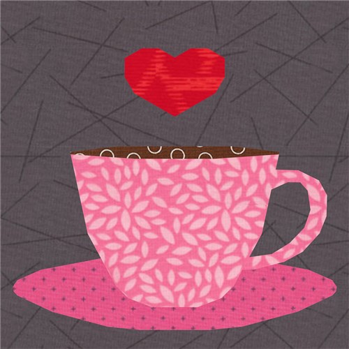 I Love Coffee or Tea? Quilt Block  FPP Pattern