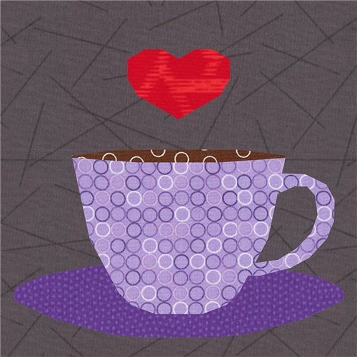 I Love Coffee or Tea? Quilt Block  FPP Pattern