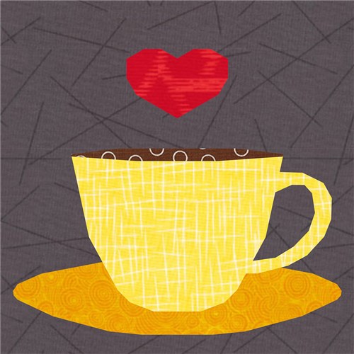 I Love Coffee or Tea? Quilt Block  FPP Pattern