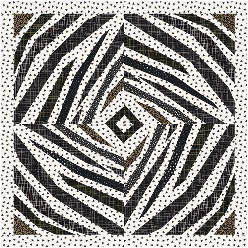 Zebra Print  Quilt Block  FPP Pattern