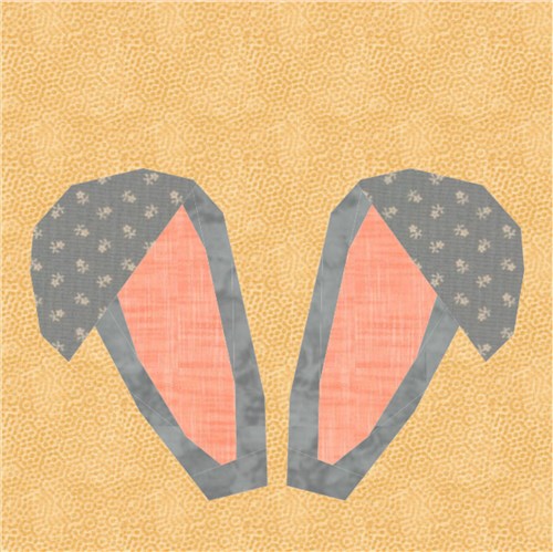 Bunny Ears  Quilt Block  FPP Pattern  Patterns in