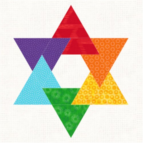 Hexagram  Quilt Block  FPP Pattern