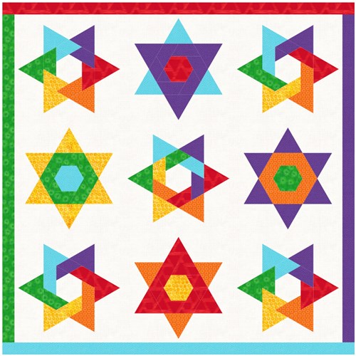 Hexagram  Quilt Block  FPP Pattern