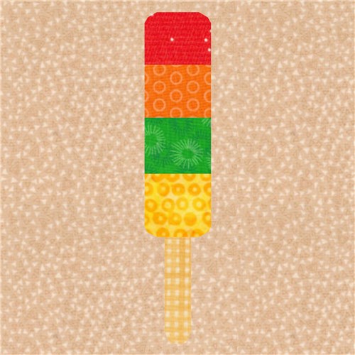 Retro Ice Lollies  Quilt Block  FPP Pattern  Patterns in