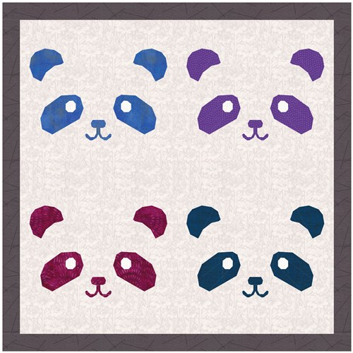 Panda Bear  Quilt Block  FPP Pattern