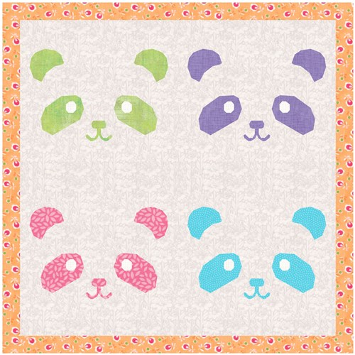Panda Bear  Quilt Block  FPP Pattern